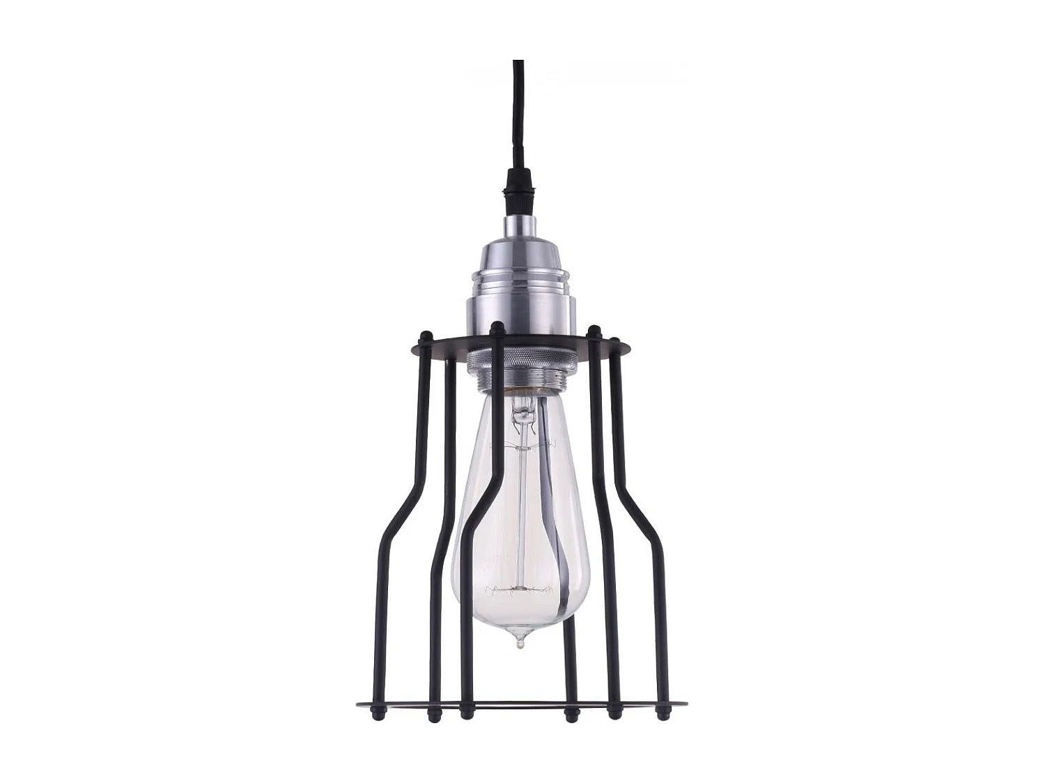 Lampe de plafond rétro - Lampe suspendue de style cage - Jail Noir
