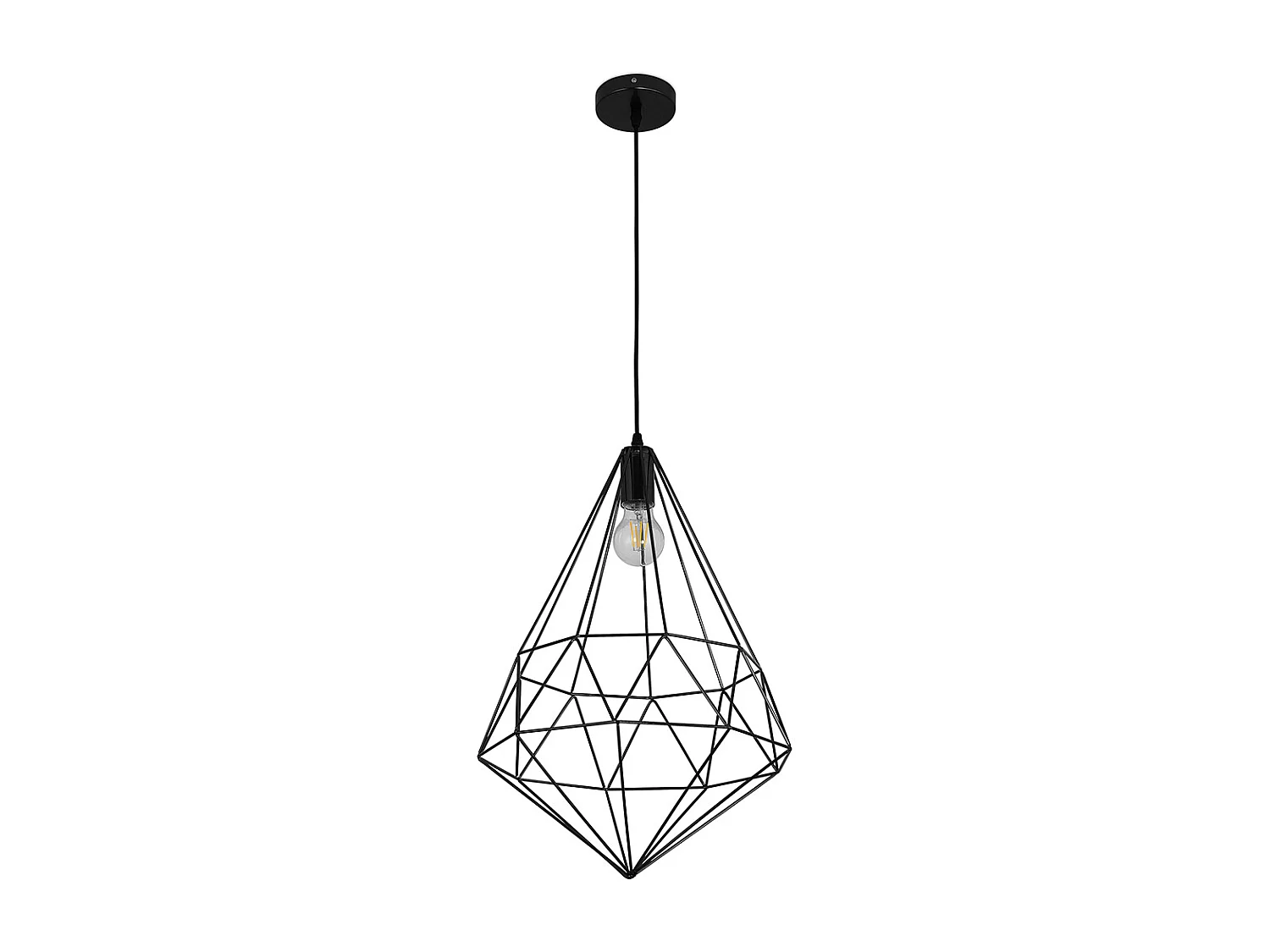 Lampe de plafond rétro - Lampe suspendue géométrique - Yak Noir
