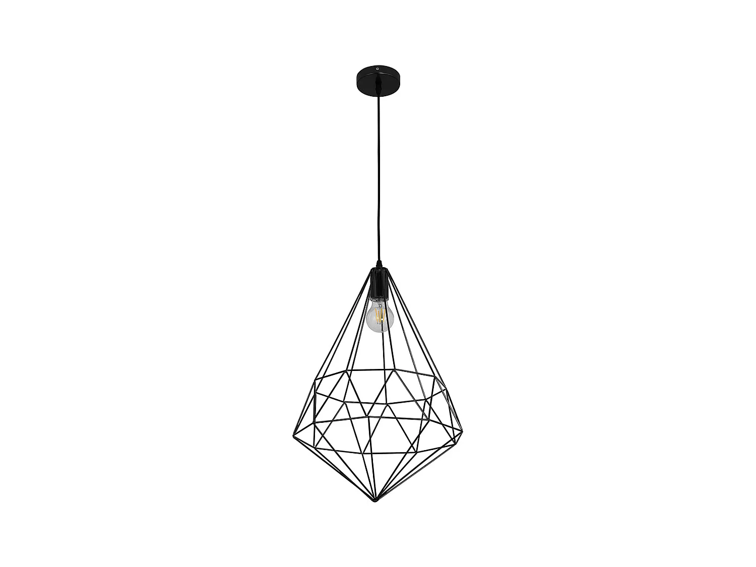 Lampe de plafond rétro - Lampe suspendue géométrique - Yak Noir