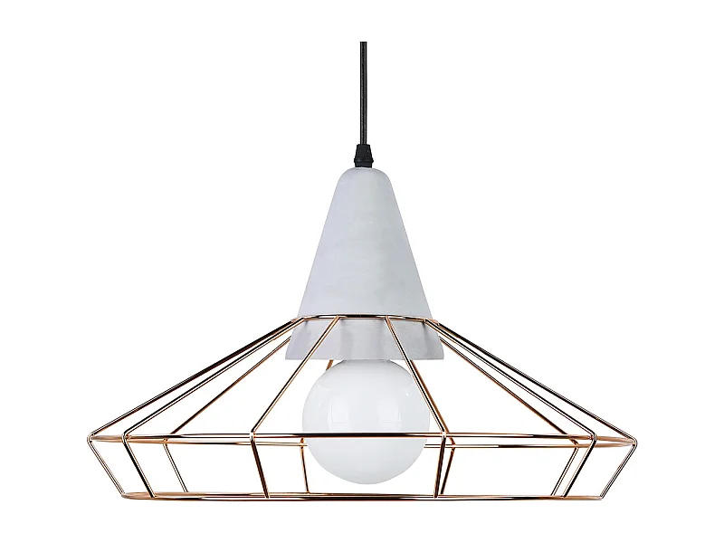 Retro-Design-Deckenlampe - Hängelampe aus Metall und Beton - Giotto