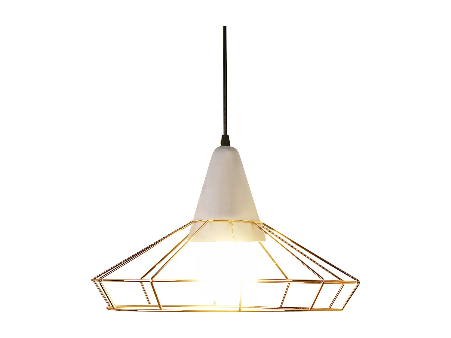 Lampada a Soffitto Design Retrò - Lampada Sospesa in Metallo e Cemento - Giotto