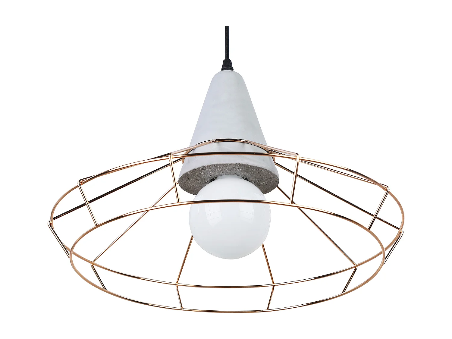 Lampada a Soffitto Design Retrò - Lampada Sospesa in Metallo e Cemento - Giotto