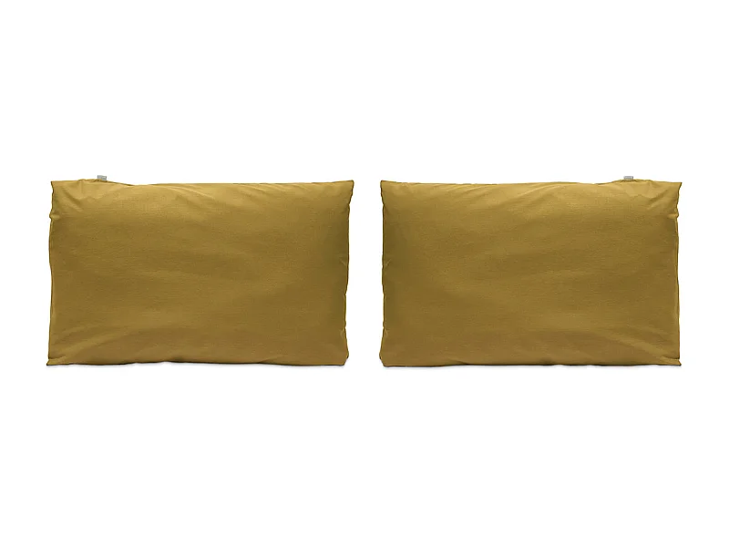 2 Fundas de almohada 100% algodón mostaza 50x75 cm CASUAL