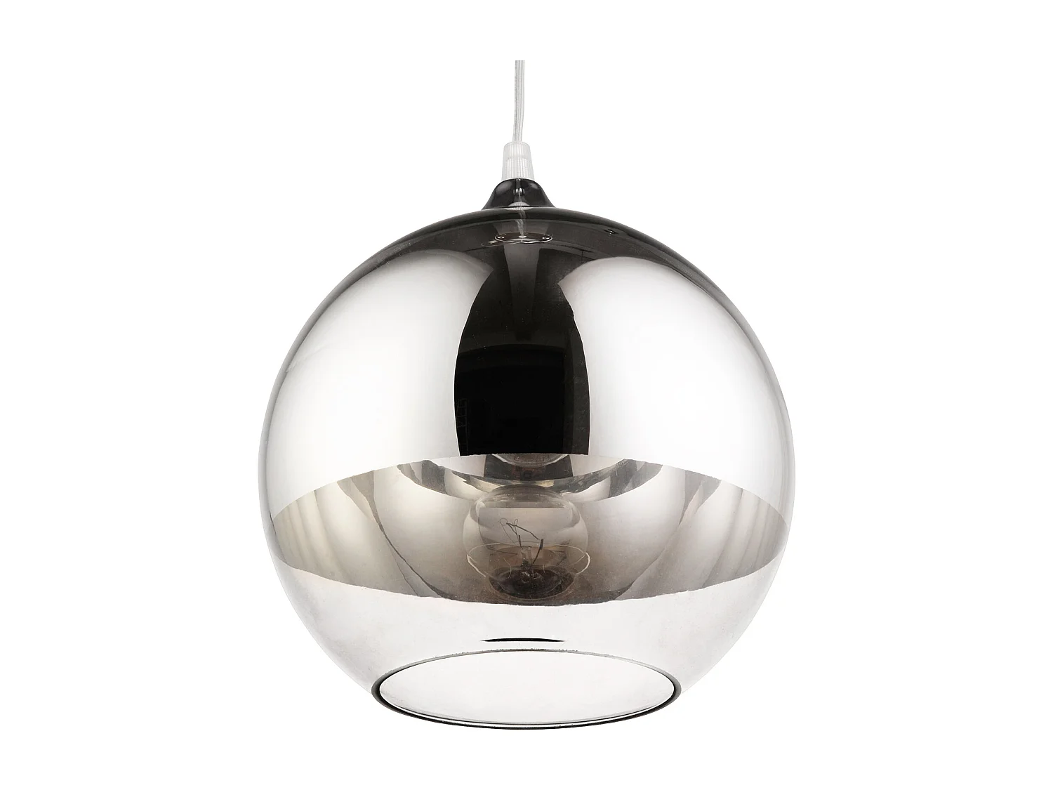 Lampe de plafond design en forme de boule - Lampe suspendue en métal chromé - Speculum Argenté