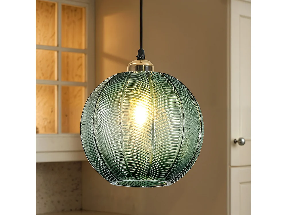 Lampe de plafond au design vintage - Suspension en forme de boule verte - Viola Vert