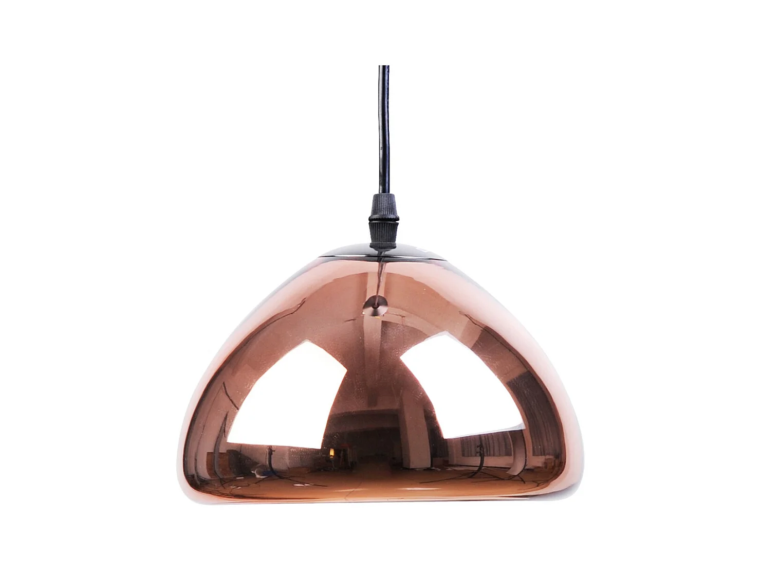 Lampe de plafond design - Lampe suspendue en métal chromé - 18 cm - Nullify Bronze