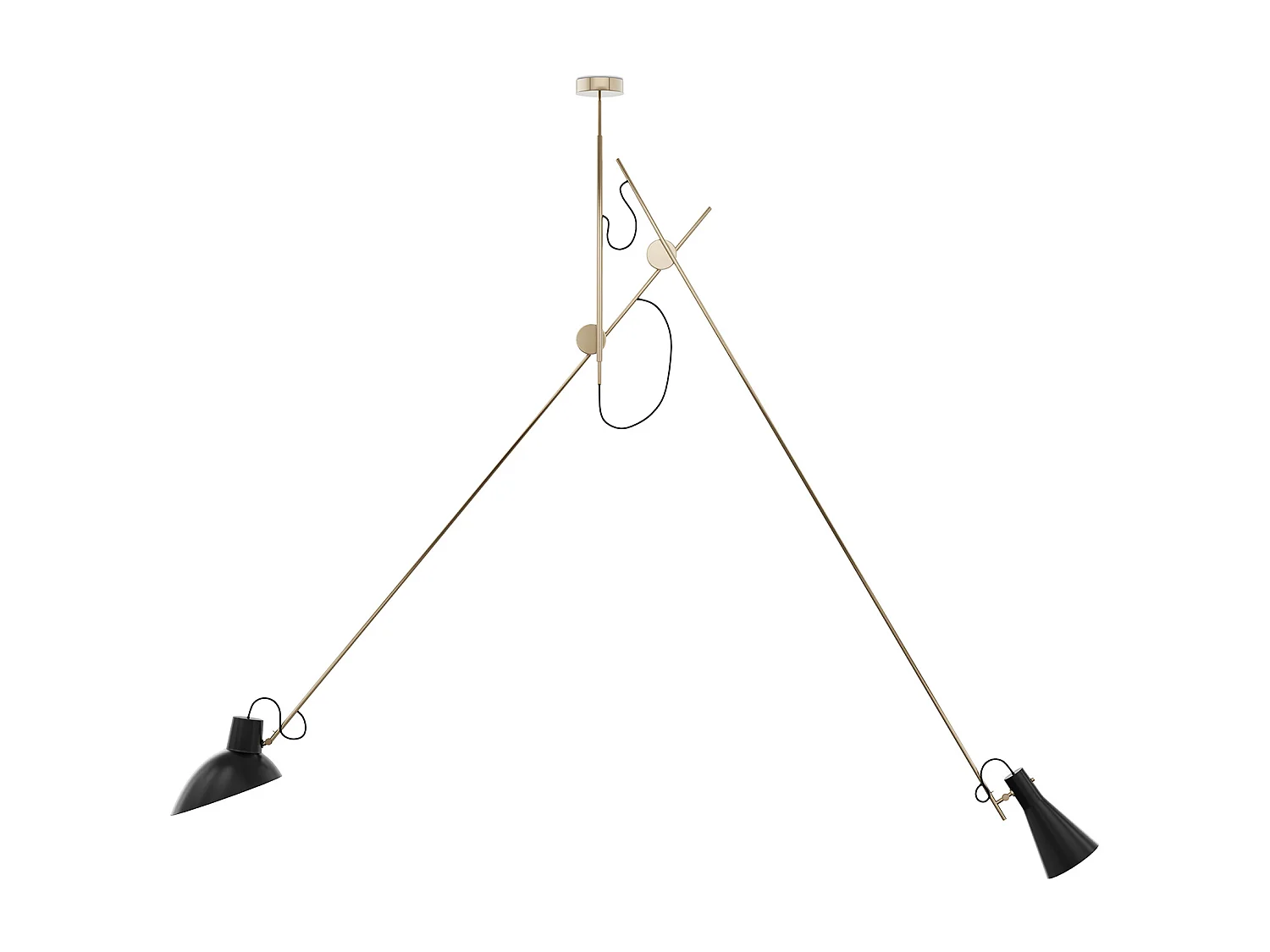 Lámpara de Techo Flexo - Lámpara Colgante - 2 brazos - Pats