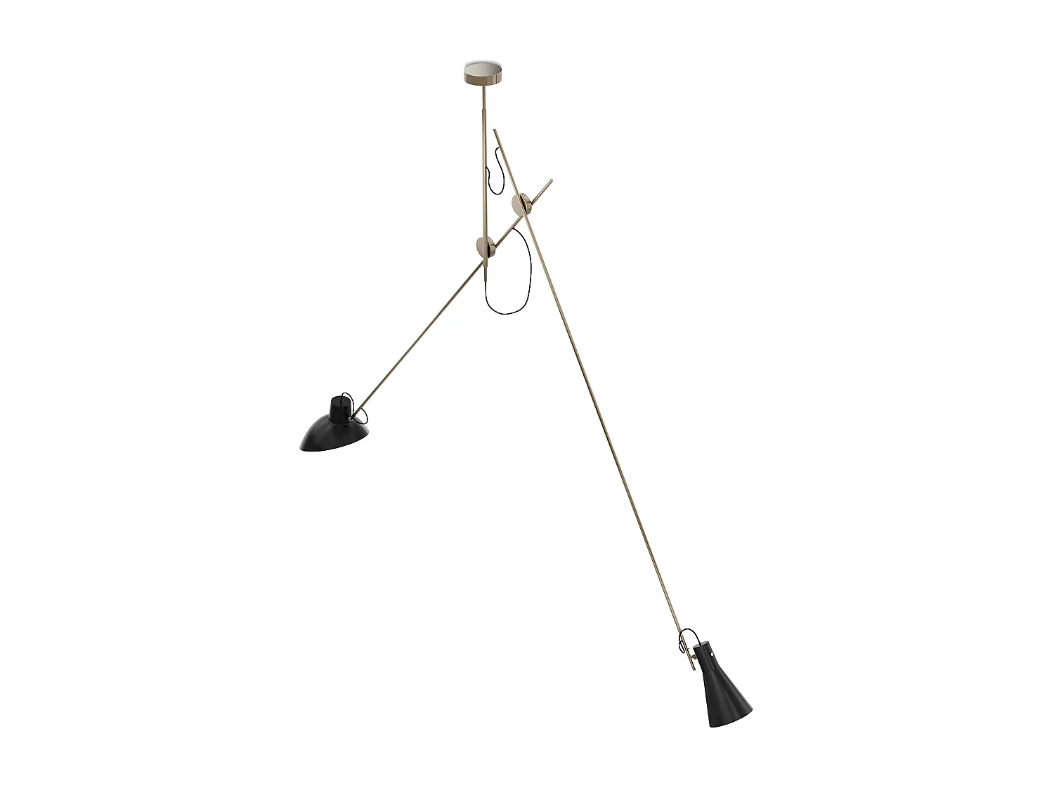 Lámpara de Techo Flexo - Lámpara Colgante - 2 brazos - Pats