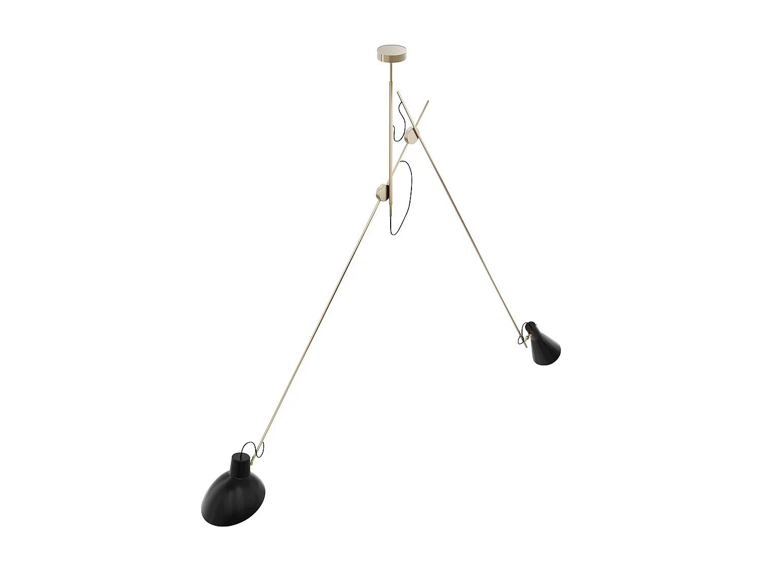 Lámpara de Techo Flexo - Lámpara Colgante - 2 brazos - Pats