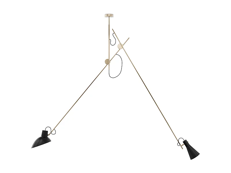 Lámpara de Techo Flexo - Lámpara Colgante - 2 brazos - Pats