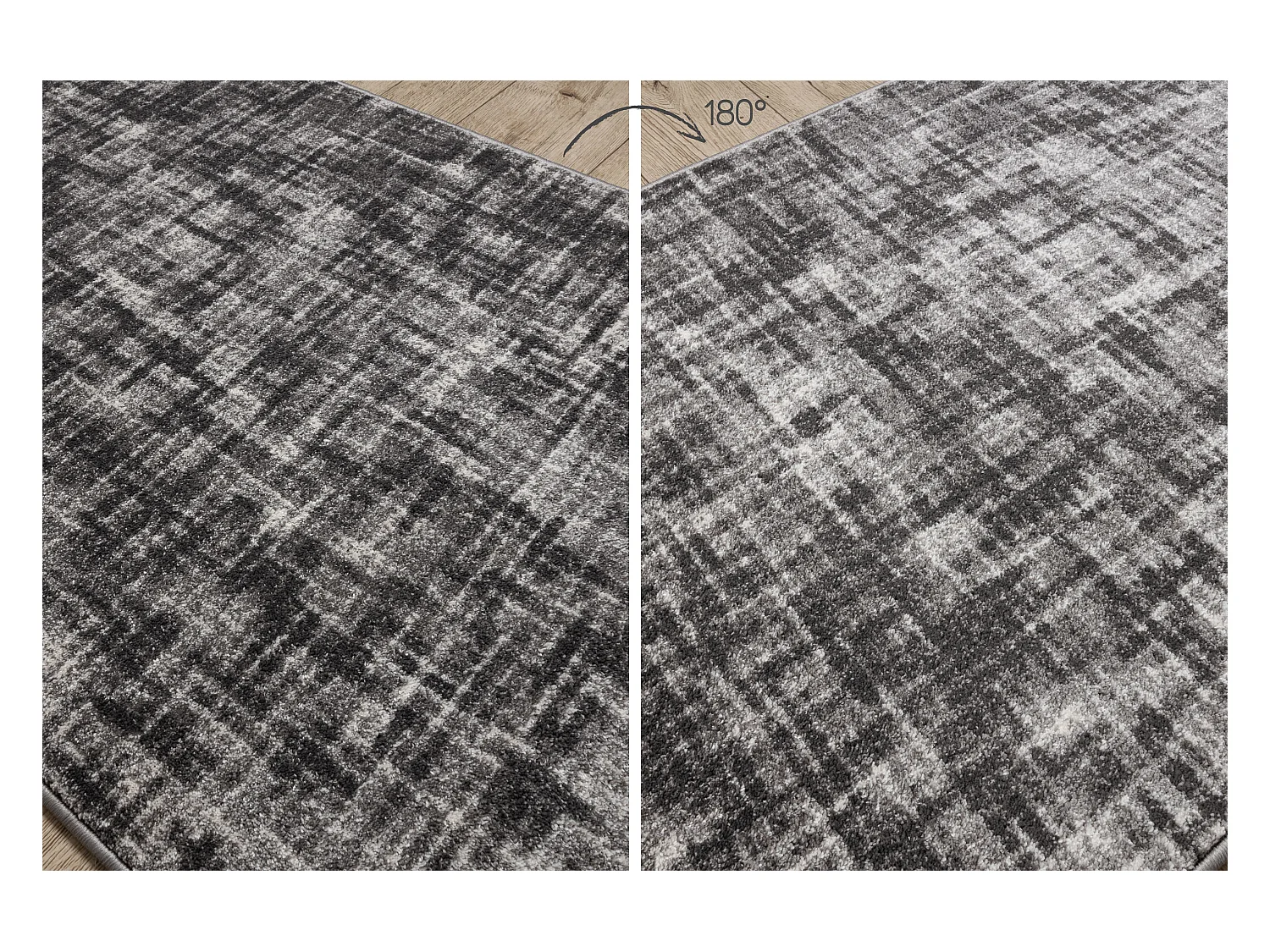 Tapis de couloir SILVER Fasti treillis gris 70x140 cm