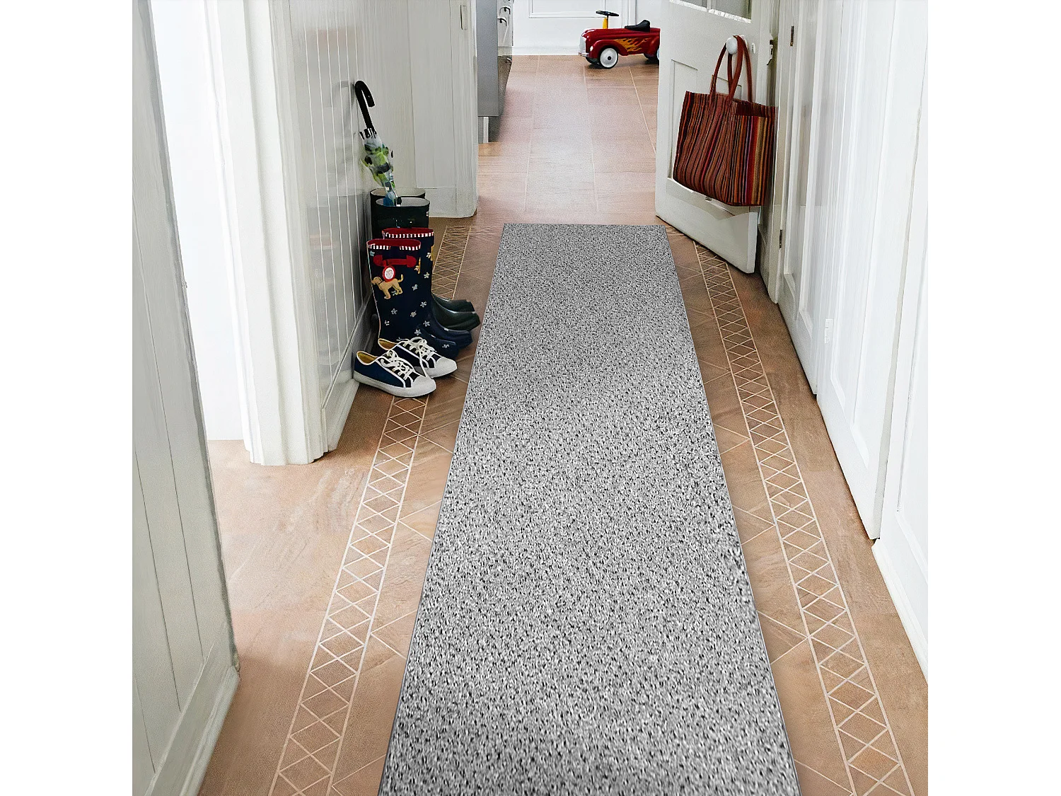 Alfombra de pasillo TRAFFIC gris 930 AB 150x350 cm