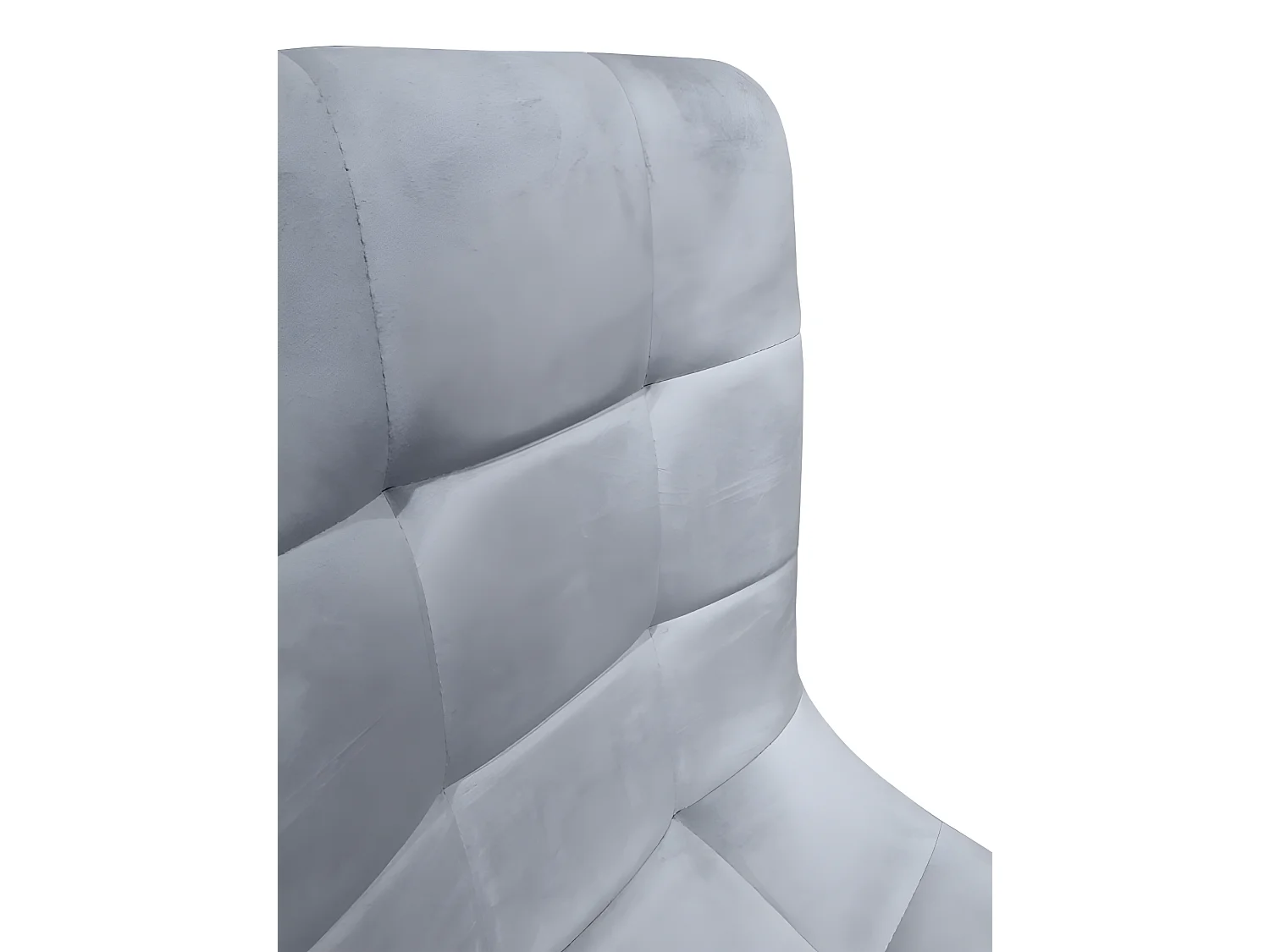 Lot de 2 chaises tissu velours gris pied métal noir - Louise