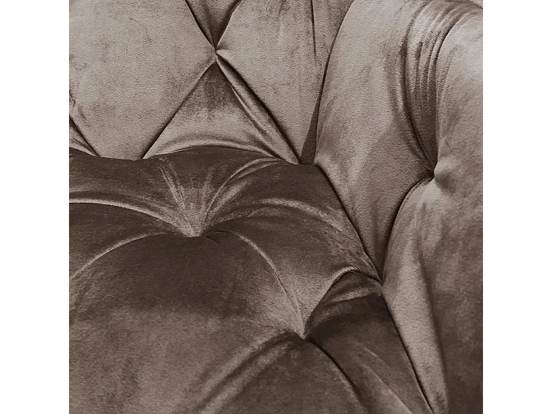 Lot 2 chaises velours marron piètement métal gris anthracite - STERN