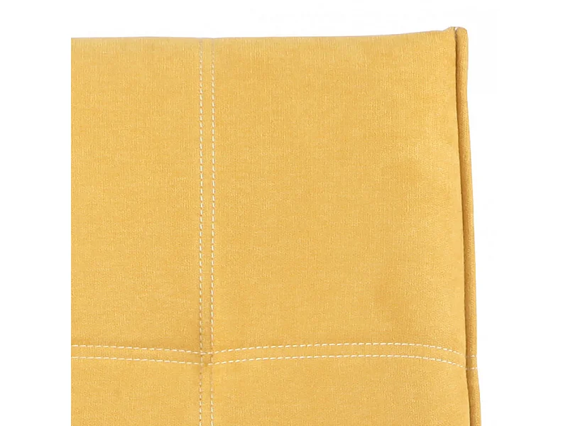 Lot de 2 chaises en tissu jaune avec piètement en métal - ARIA