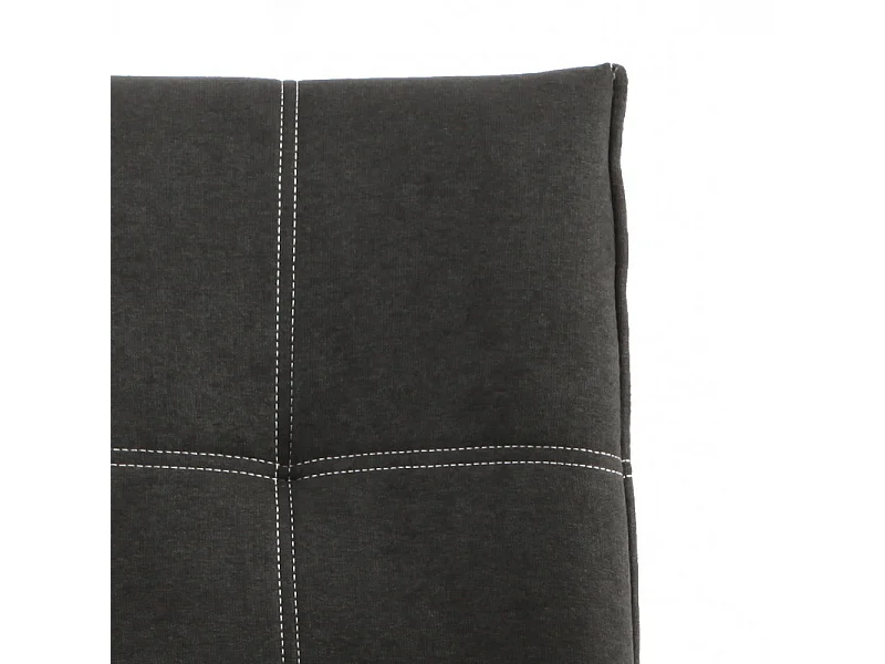 Lot de 2 chaises en tissu gris anthracite avec piètement métal - ARIA