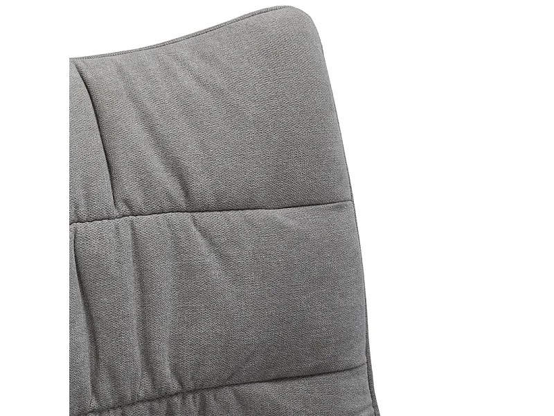 Lot de 2 chaises rotatives en tissu gris clair et pieds métal - MELOW