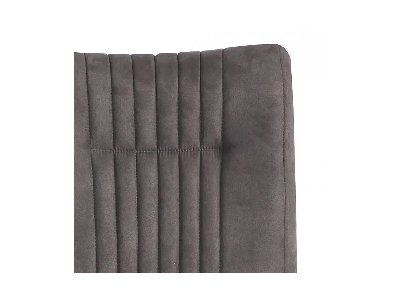 Lot 2 chaises velours taupe foncé et pieds design en métal noir - VIVI