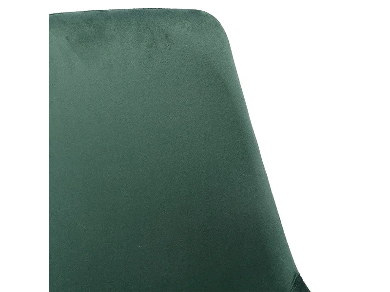 Lot de 2 chaises en velours vert et piètement en métal noir - JAZZY