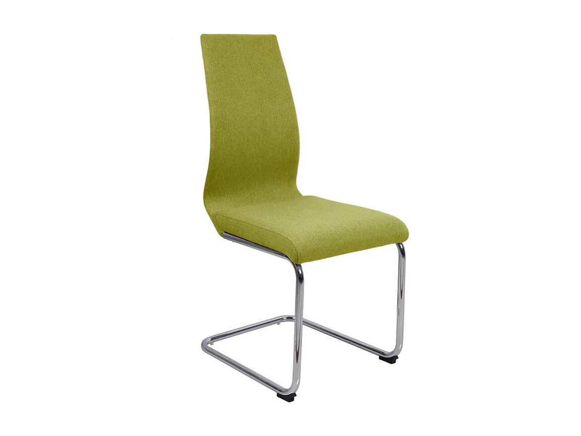 Lot 2 chaises design luge en tissu vert anis - PEPS