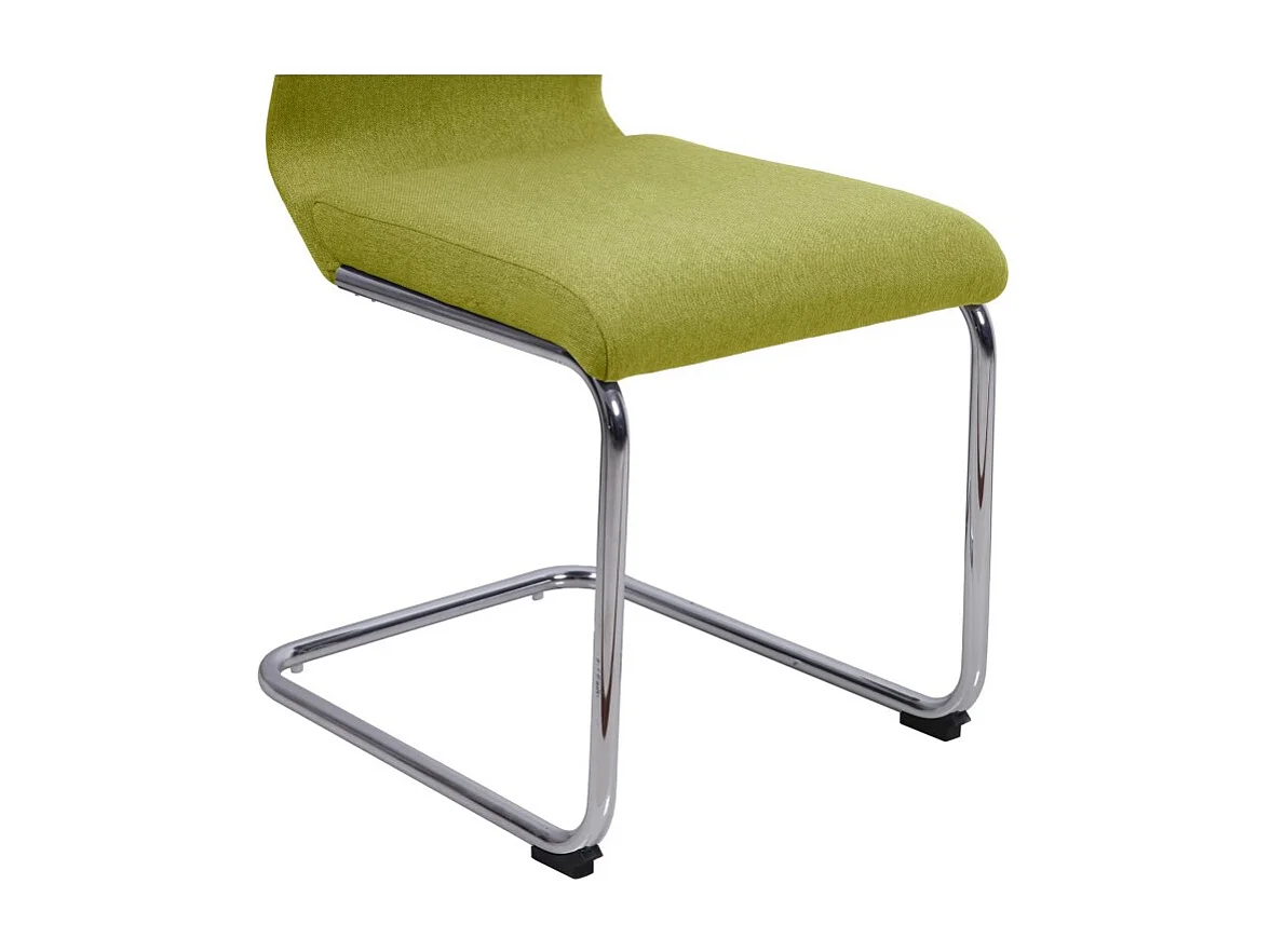 Lot 2 chaises design luge en tissu vert anis - PEPS