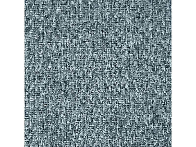 Canapé d'angle droit tissu chiné vert de gris et pieds métal - SCAVO