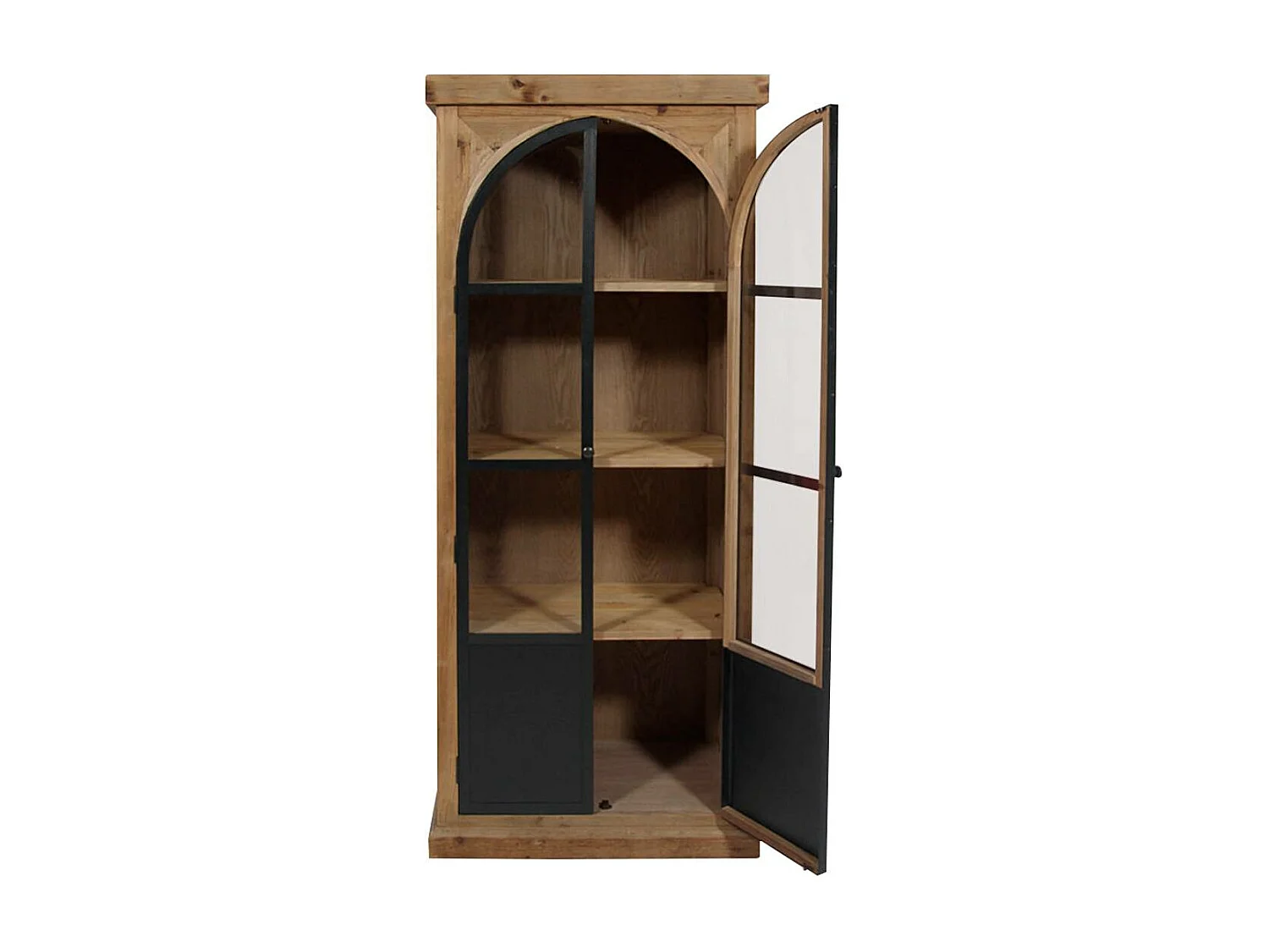 Vitrine en bois recyclé et métal Garance