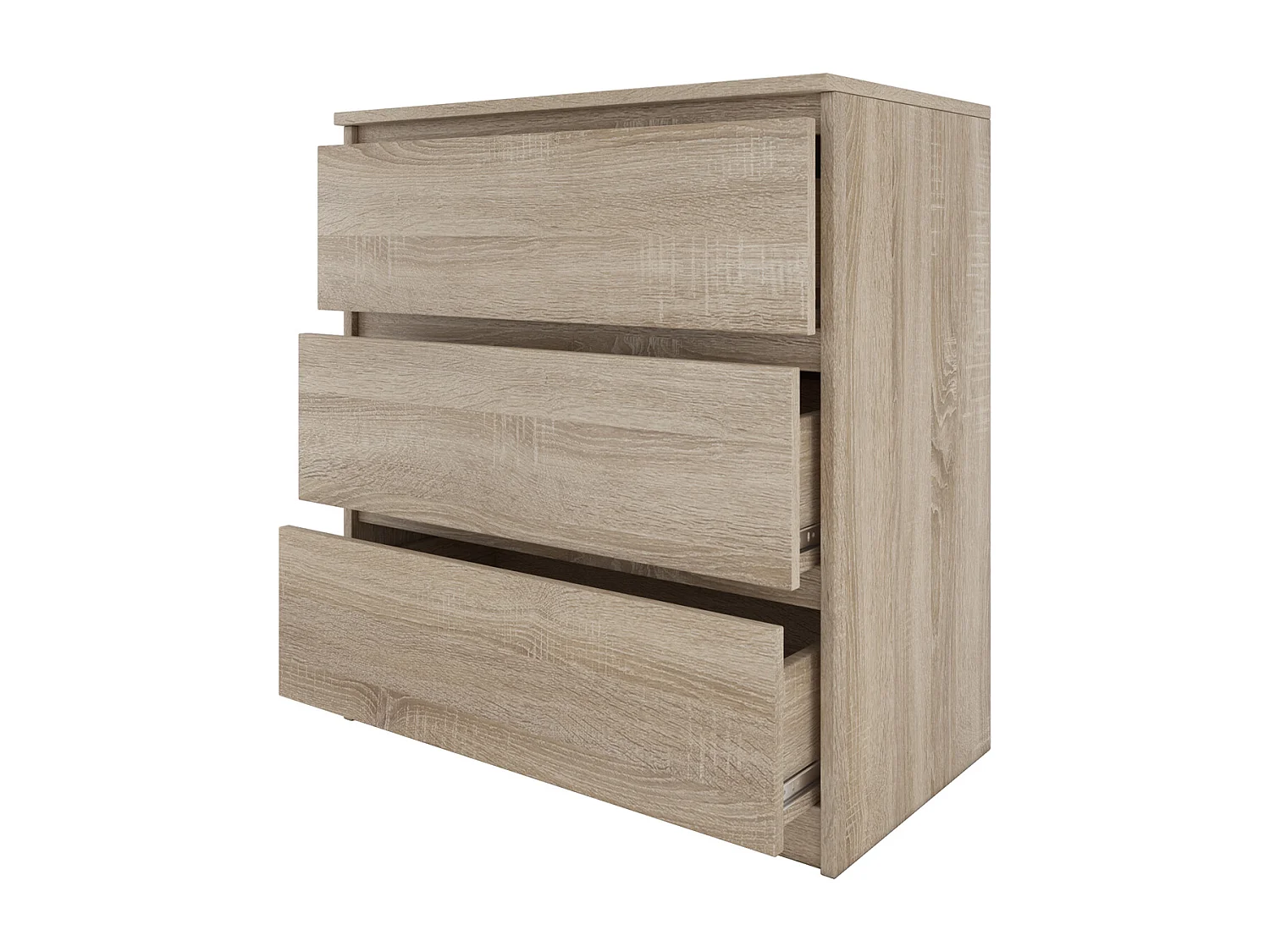 ASTER T3 - Cassettiera per camera / ufficio / soggiorno 70x40x77 3 cassetti - Mobile contenitore moderno - Cassettiera stile scandinavo - Spogliatoio