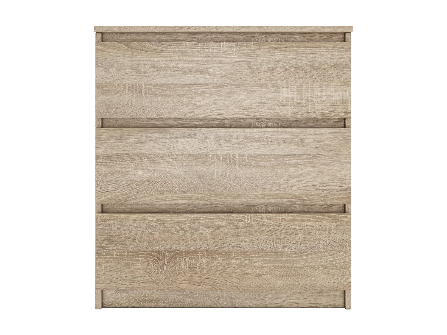 ASTER T3 - Cómoda con 3 cajones - Despacho y dormitorio - 77x70x40 - mueble de almacenamiento - estilo escandinavo - imitación madera