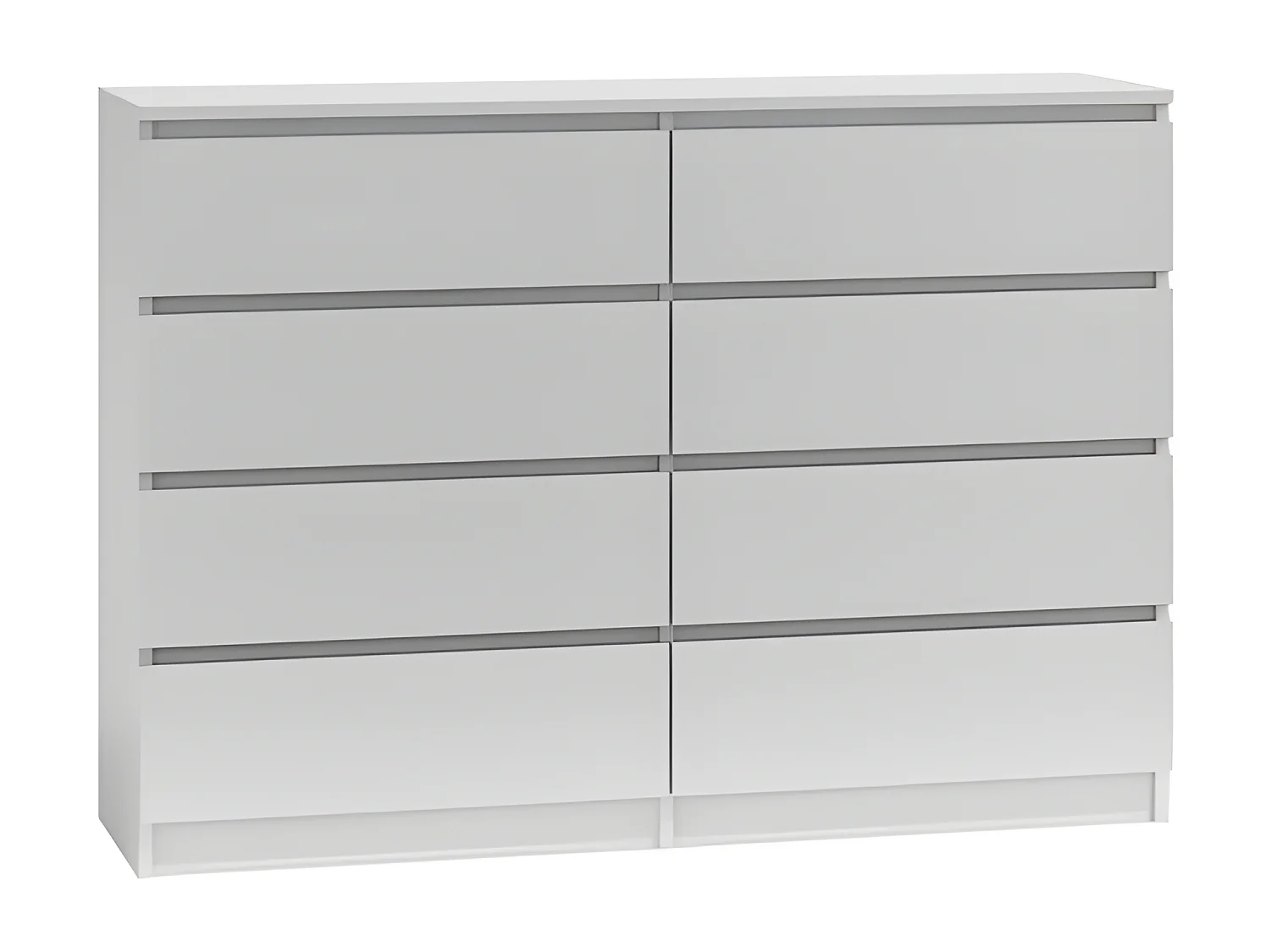 MILANO - Cassettiera moderna per camera / soggiorno / ufficio 40x138x97 - 8 cassetti scorrevoli - Mobile contenitore - Cassettiera