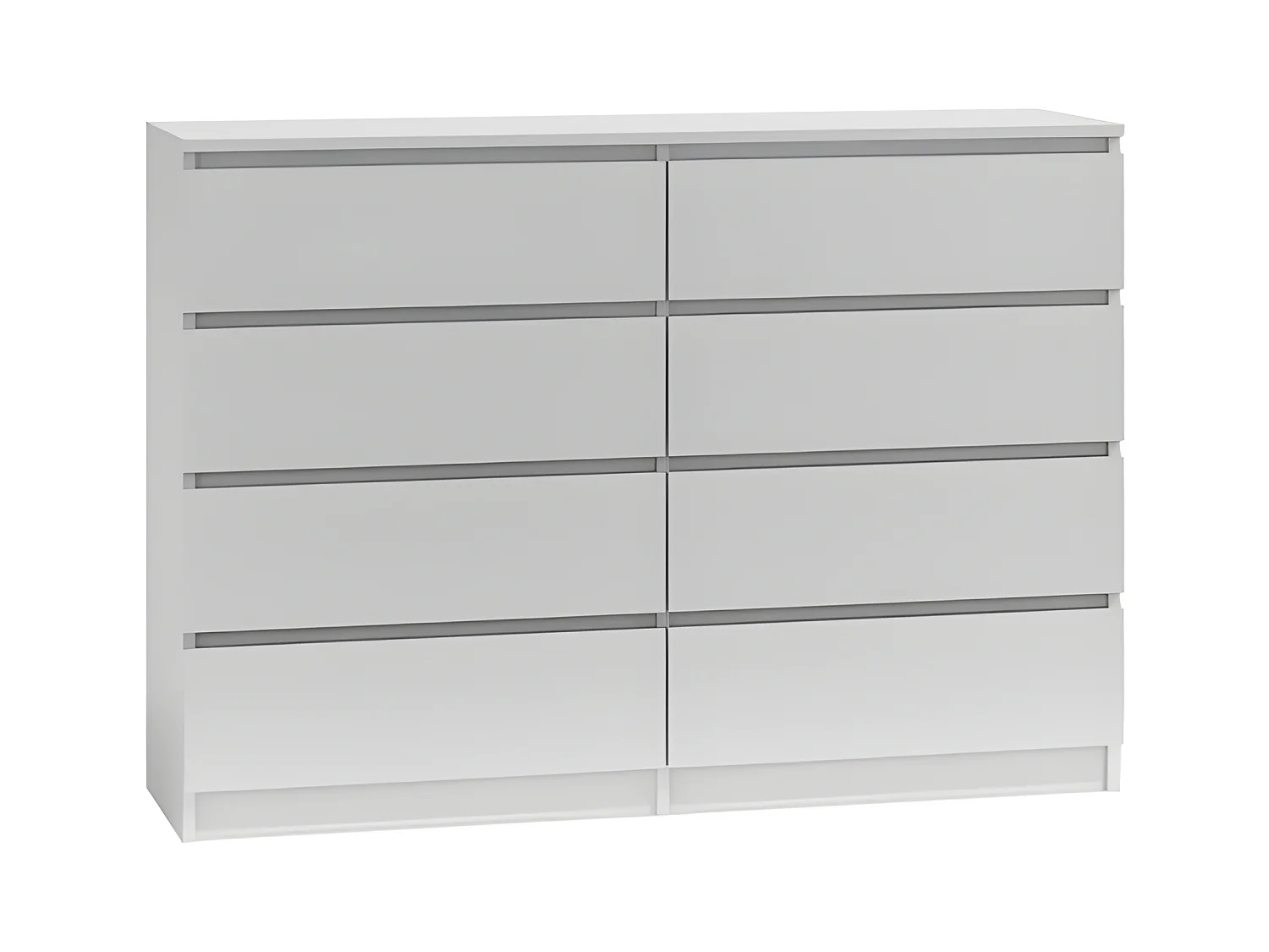 MILAN | Commode contemporaine chambre/salon/bureau 40x138x97 | 8 tiroirs coullissants | Meuble de rangementent | Chiffonier