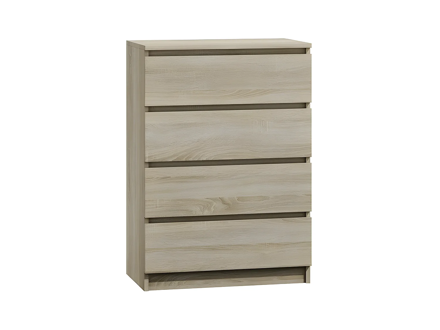 ASTER T4 - Cassettiera moderna con 4 cassetti - 97x70x40 - Mobile contenitore - Stile scandinavo - Aspetto legno