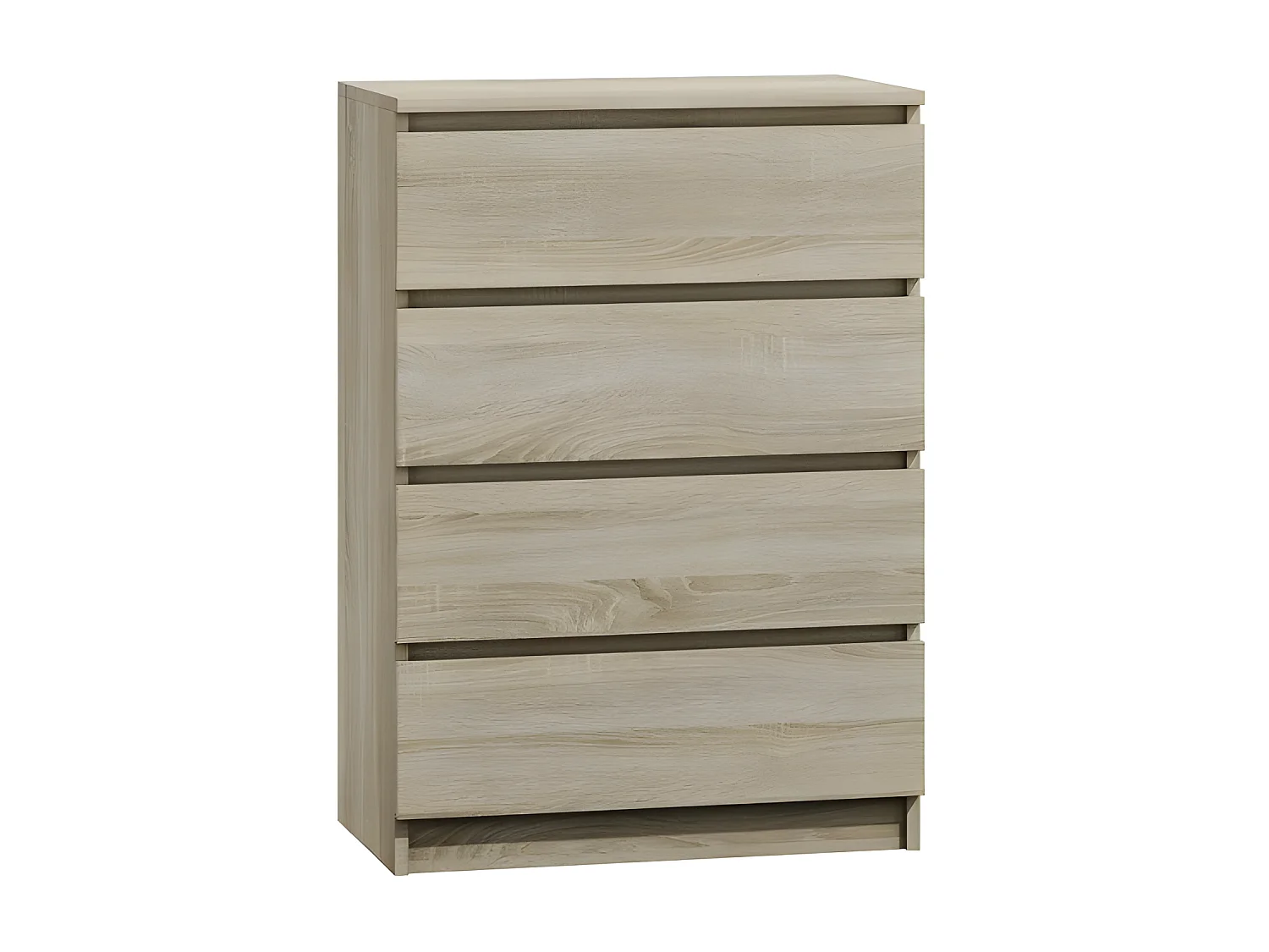 ASTER T4 - Cómoda moderna de 4 cajones - 97x70x40 - Mueble de almacenamiento - Estilo escandinavo - Imitación madera