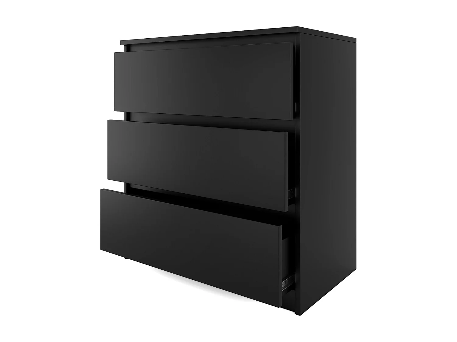 ASTER T3 - Cómoda de 3 cajones - Depacho y dormitorio - 75x70x40 - mueble de almacenamiento - estilo escandinavo