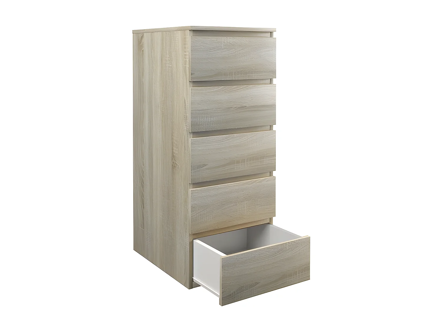 VENICE | Commode contemporaine haute chambre/salon/bureau | 45x40x111 | 5 tiroirs coulissants | Meuble de rangement