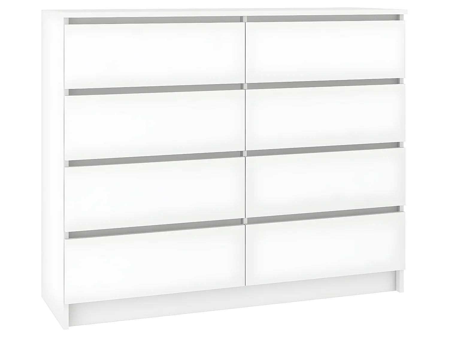 CUPID | Commode contemporaine chambre/salon/bureau 8 tiroirs | 120x99x40 cm | Meuble de rangement multi-fonctionnel | Dressing