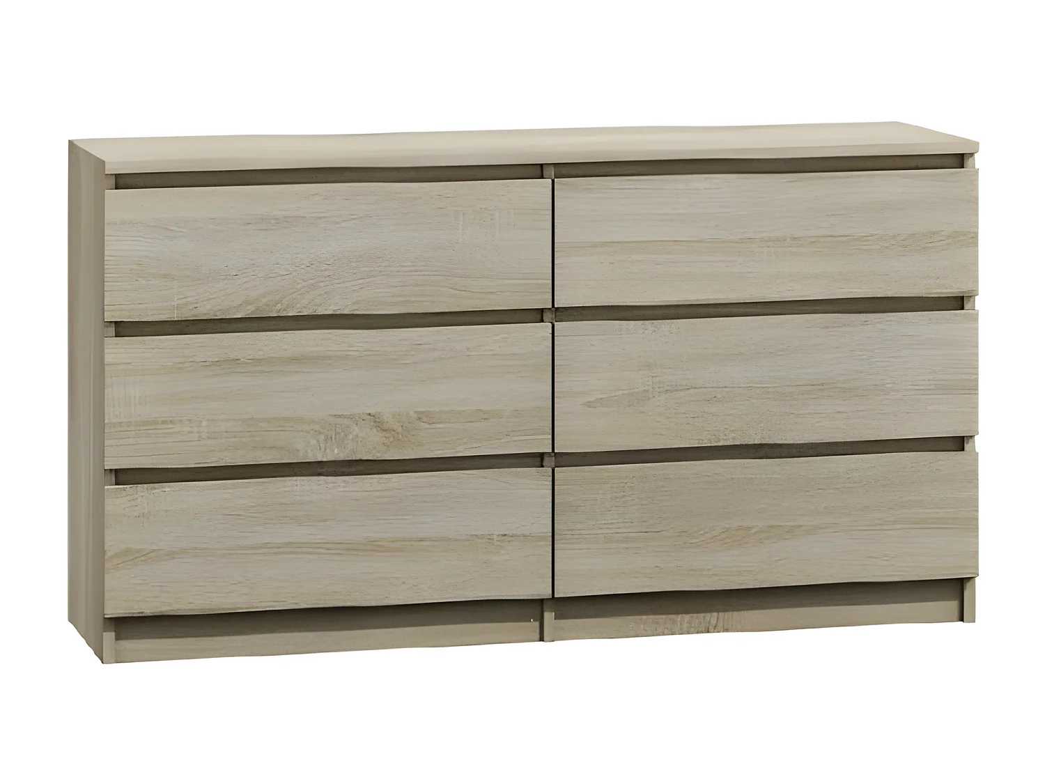 Commode moderne avec 6 tiroirs 140 cm Malwa M6