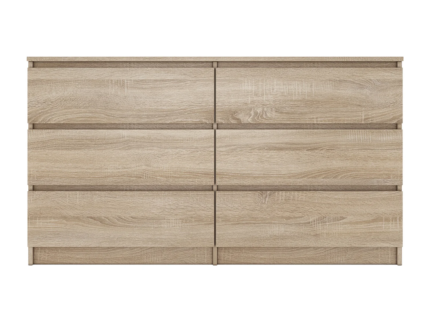 Commode moderne avec 6 tiroirs 140 cm Malwa M6