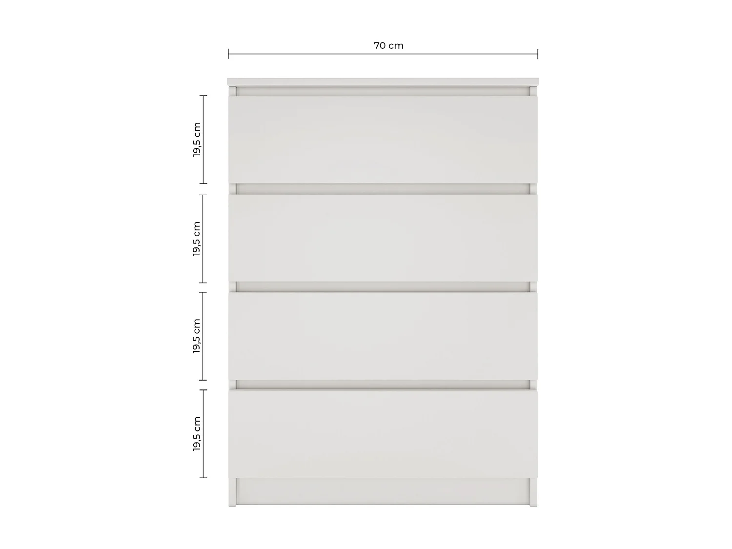 Commode moderne avec 4 tiroirs Malwa M4