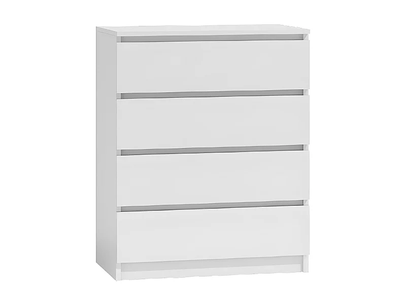 ASTER T4 - Cómoda moderna de 4 cajones - 97x70x40 - Mueble de almacenaje - Estilo escandinavo - Acabado blanco mate