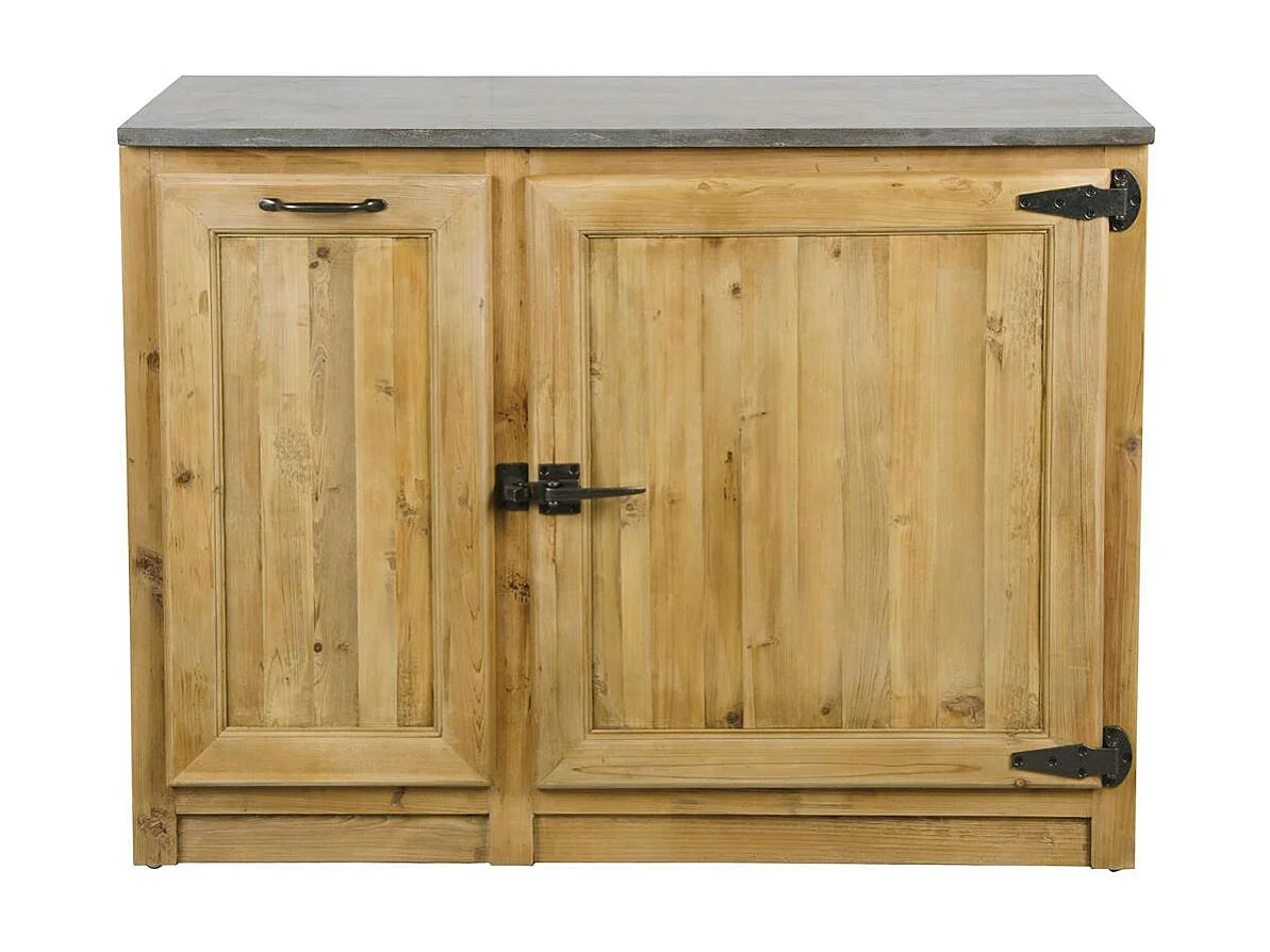 Meuble bas de cuisine avec tiroir coulissant Champêtre