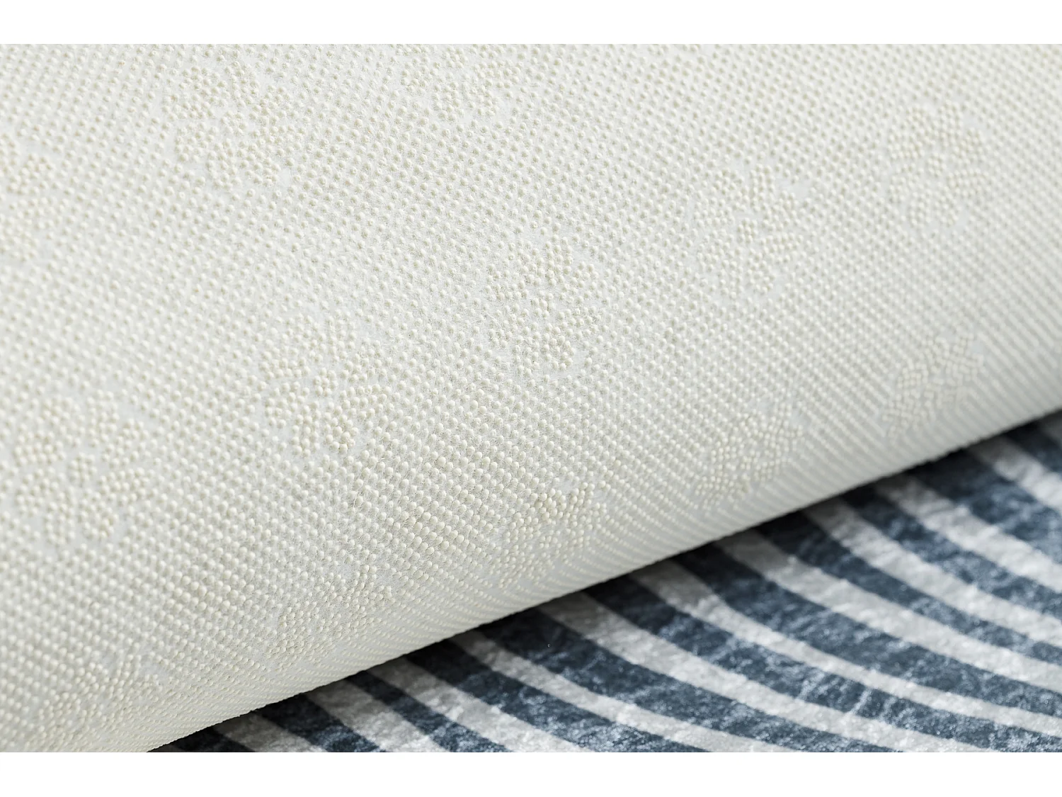 Tapis lavable ANDRE 1148 Plumes antidérapant - bleu 80x150 cm