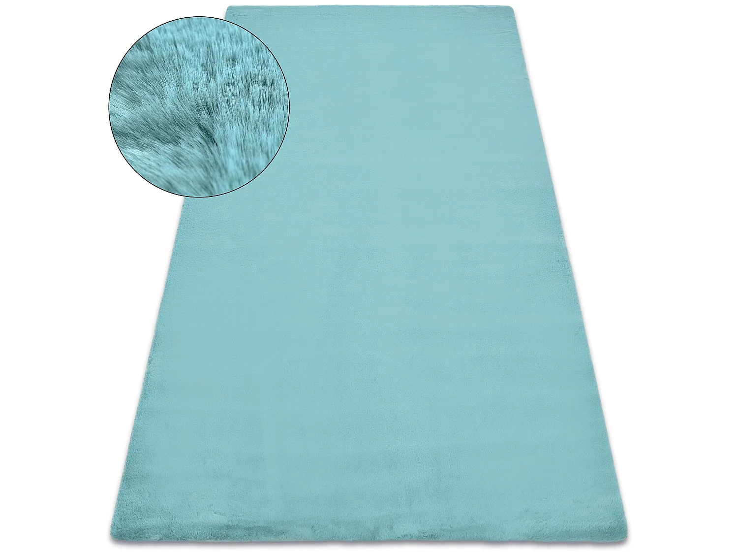 Tapis BUNNY aqua bleu IMITATION DE FOURRURE DE LAPIN 140x190 cm
