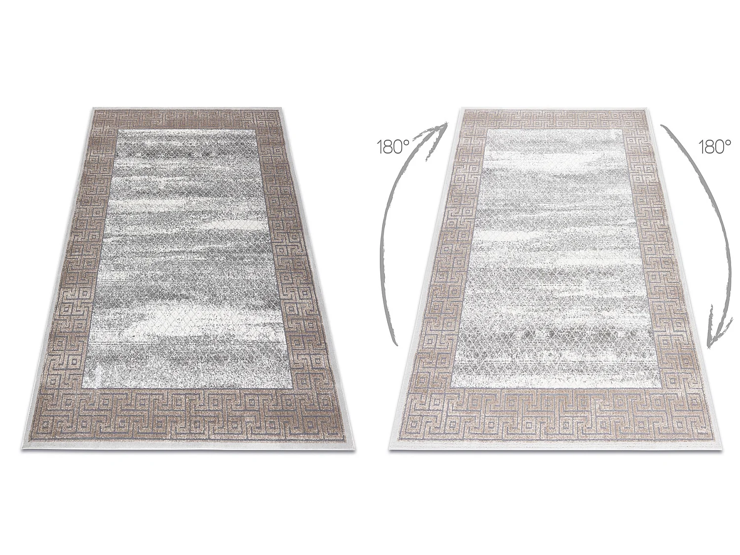 Tapijt NOBLE modern 1512 67 Kader, Grieks vintage gewreven - Structure 140x190 cm