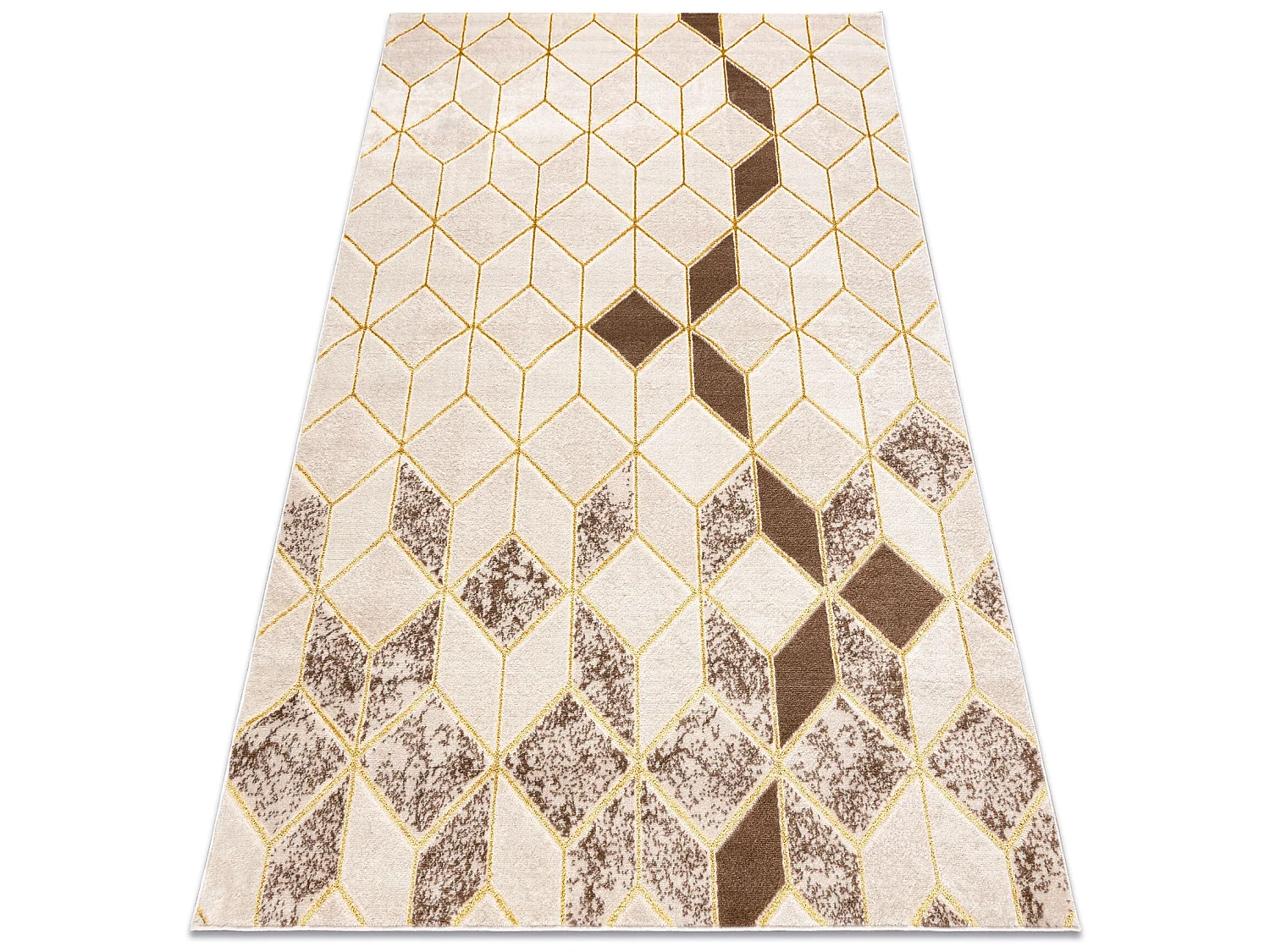 Modern MEFE Teppich B400 Würfel, geometrisch 3D - Strukturell zwei Eb 140x190 cm