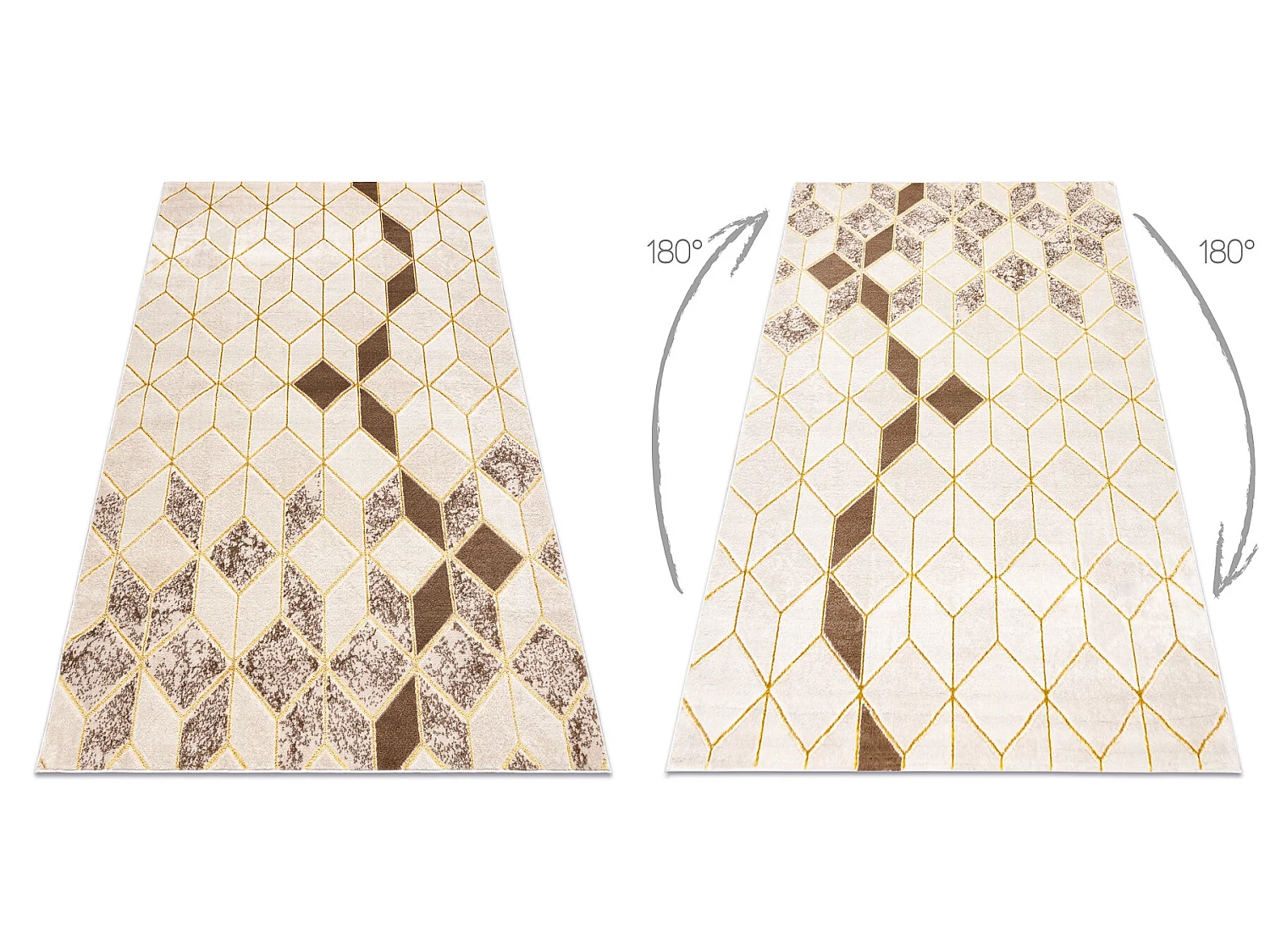 Modern MEFE Teppich B400 Würfel, geometrisch 3D - Strukturell zwei Eb 140x190 cm