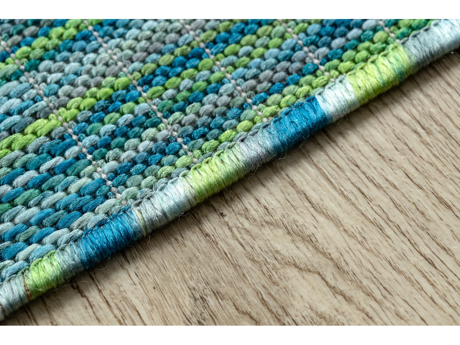 Moderno FISY tapis SIZAL 20777 Rayures, mélange bleu 80x150 cm