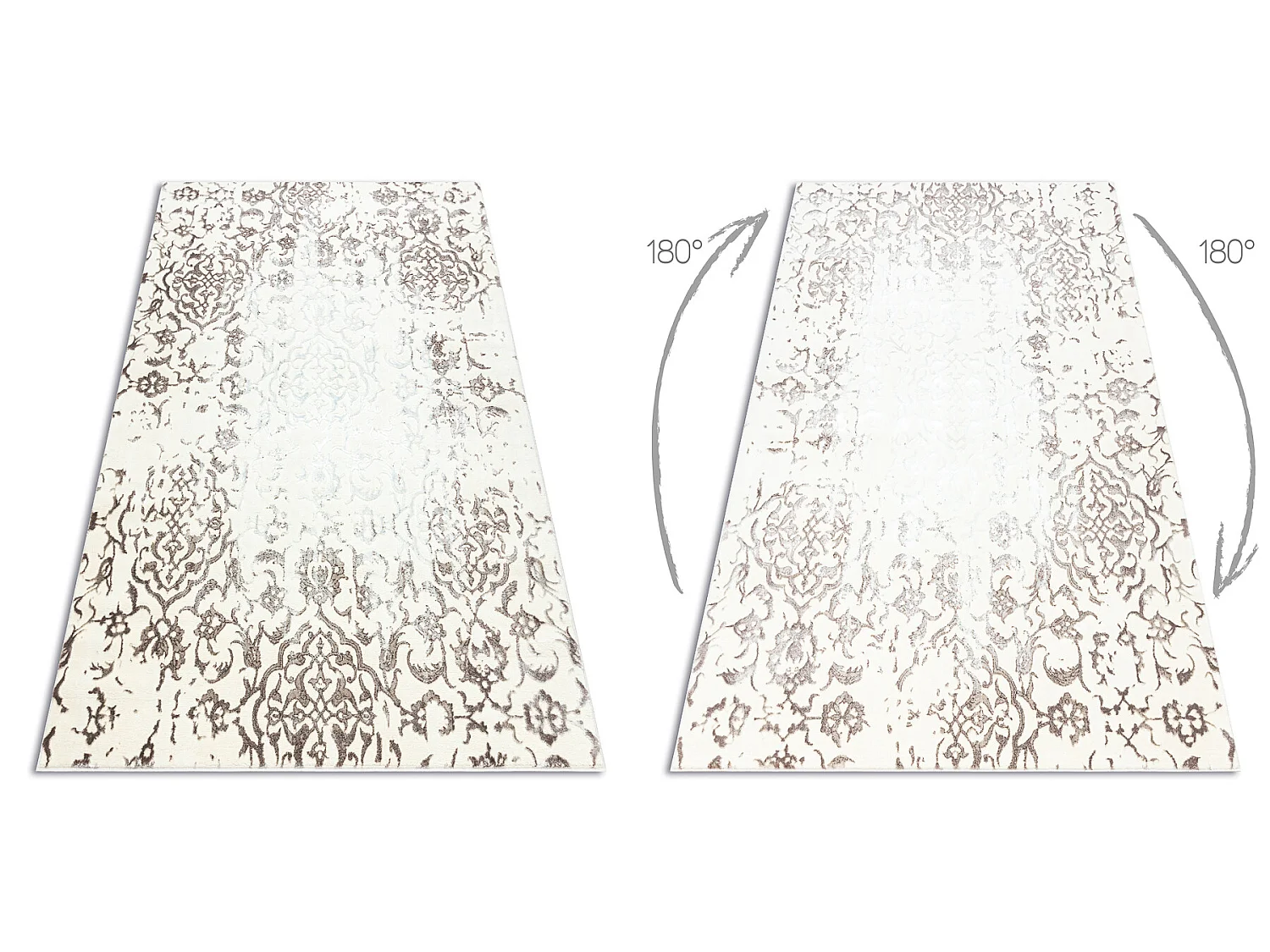 Tapijt CORE 247A Ornament Vintage - structureel, twee lagen vlies, cr� 140x190 cm