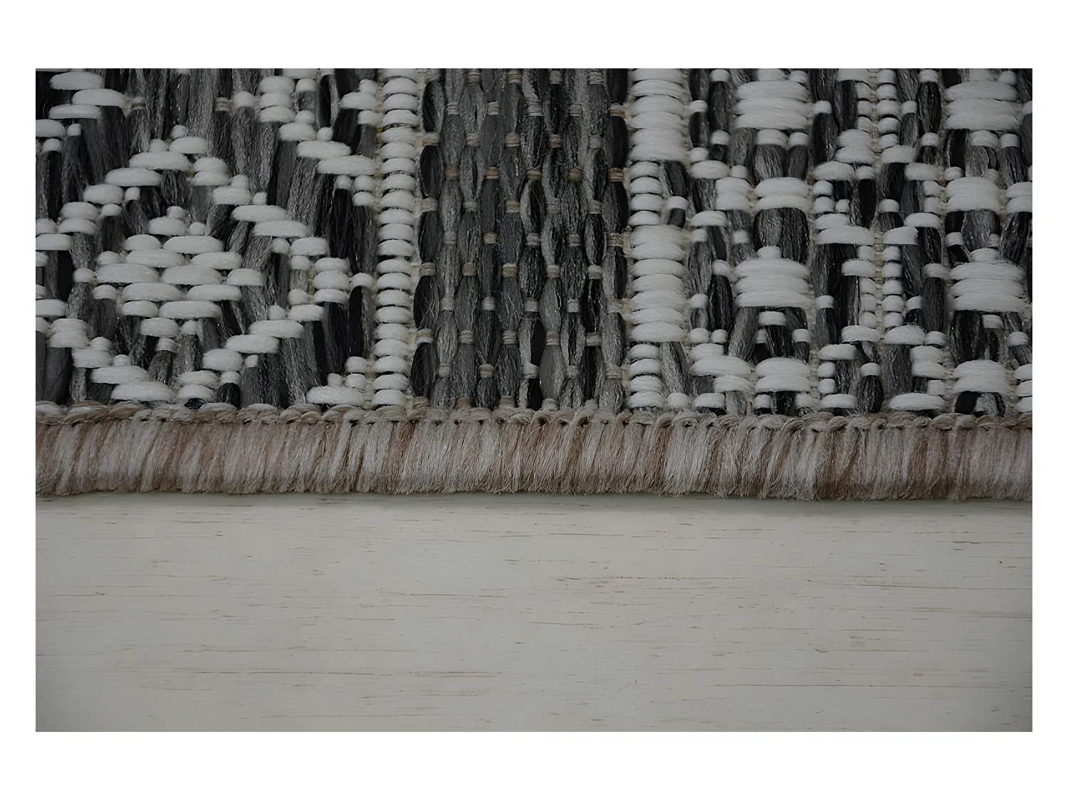 Tapis EN CORDE SIZAL LOFT 21118 BOHO ivoire/argentin/gris 60x110 cm
