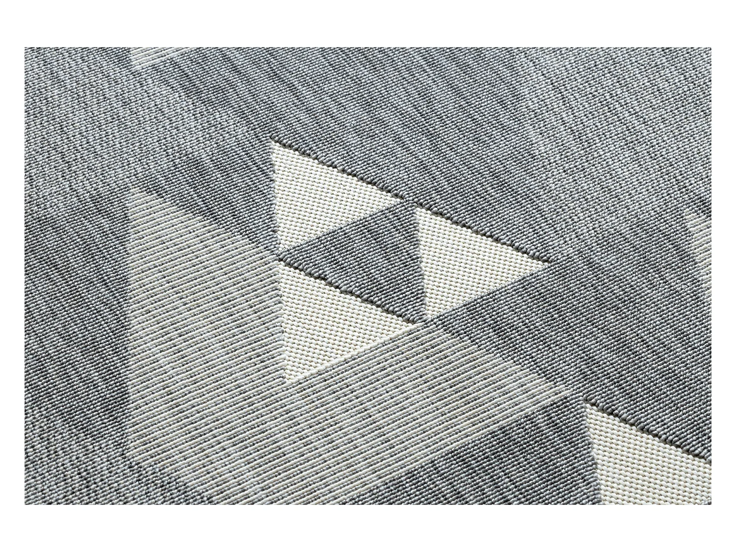 Tapis SPRING 20409332 triangles, à cordes, à boucles - gris 200x290 cm
